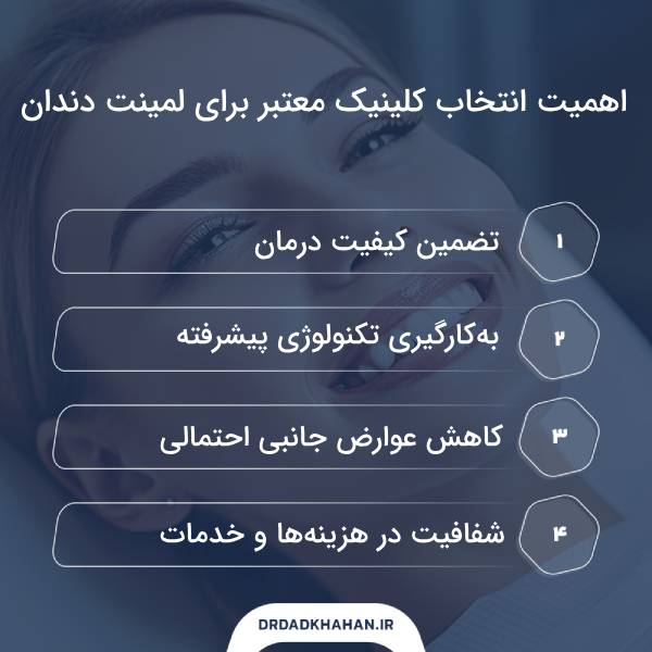 اهمیت انتخاب کلینیک معتبر برای لمینت دندان