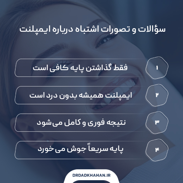سؤالات و تصورات اشتباه درباره ایمپلنت